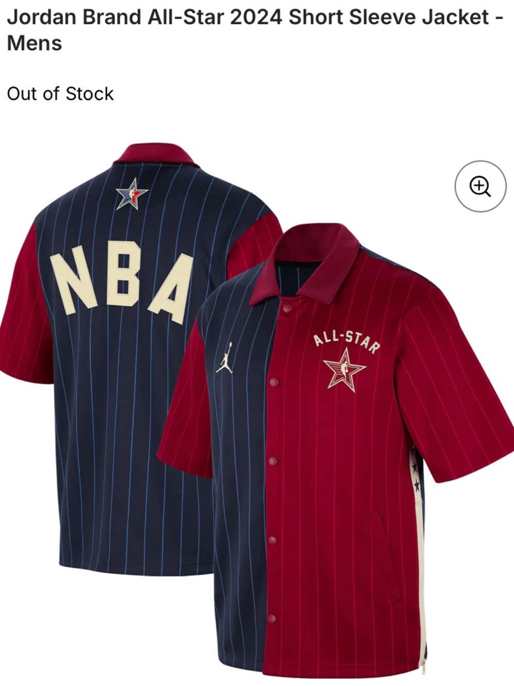 Jordon Brand Crimson 2024 NBA All- Star Jacket